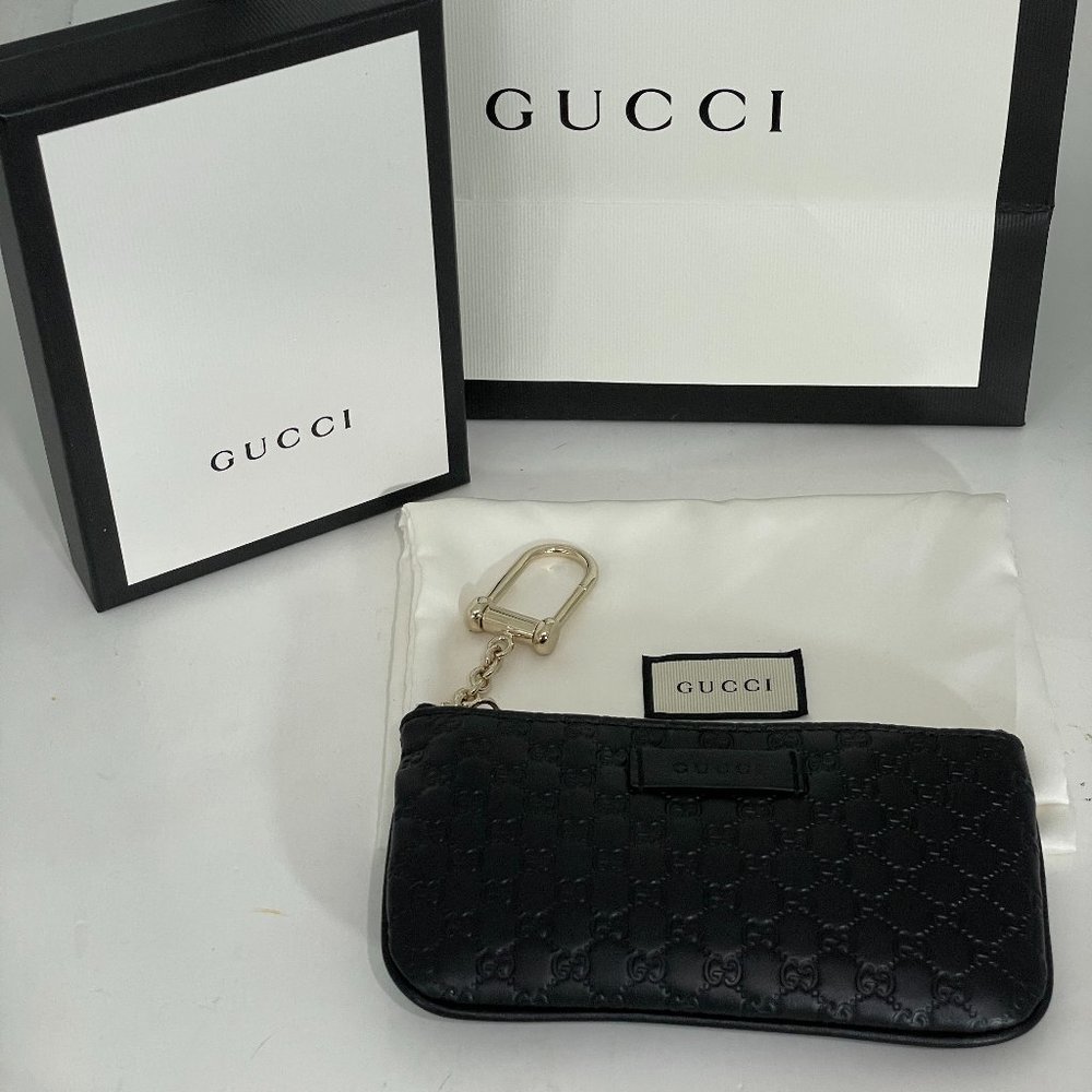 ❌SOLD GUCCI 1421 NWOT GG BLACK MICROGUCCISSIMA KEY